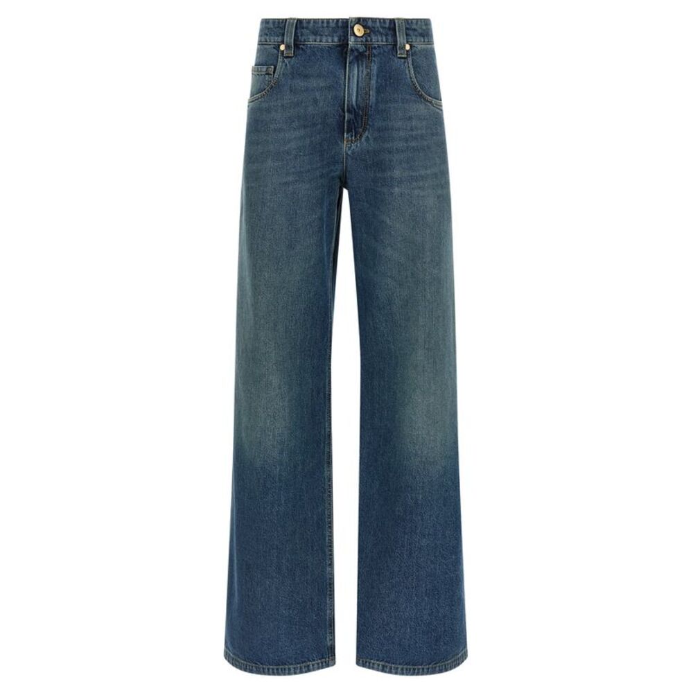 Brunello Cucinelli Blue Cotton Jeans Women's Denim